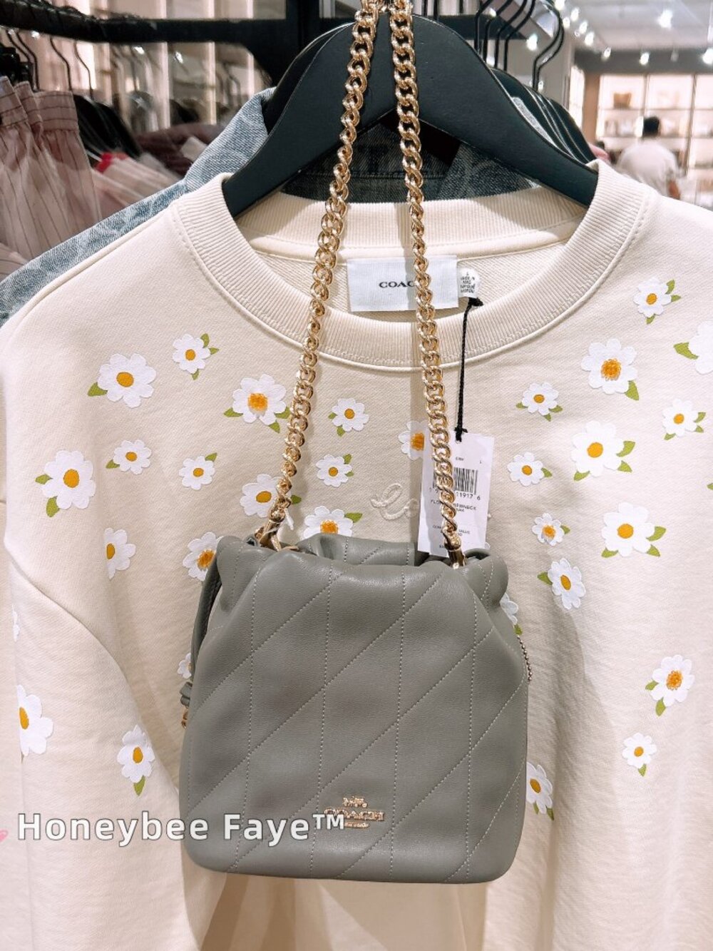 COACH Faye Mini Drawstring Bag With Quilting  CDB69